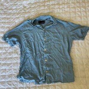All Saints Kiowa blue button down shirt